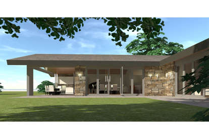 Ranch House Plan #028-00142 Elevation Photo