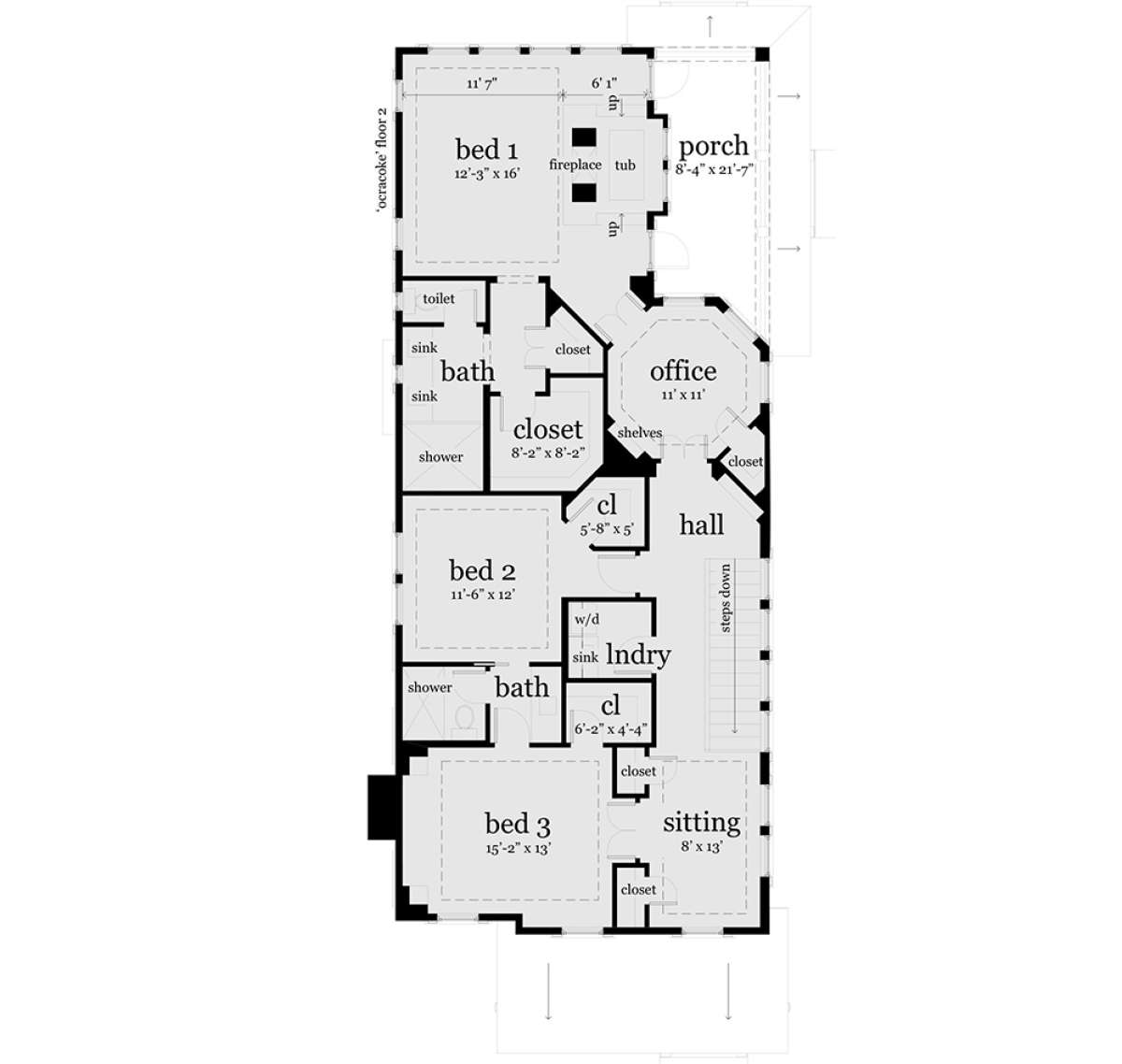 Second Floor for House Plan #028-00036