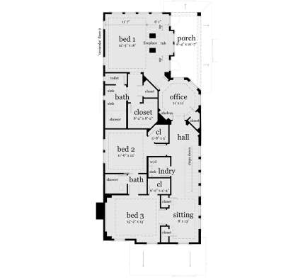 Second Floor for House Plan #028-00036