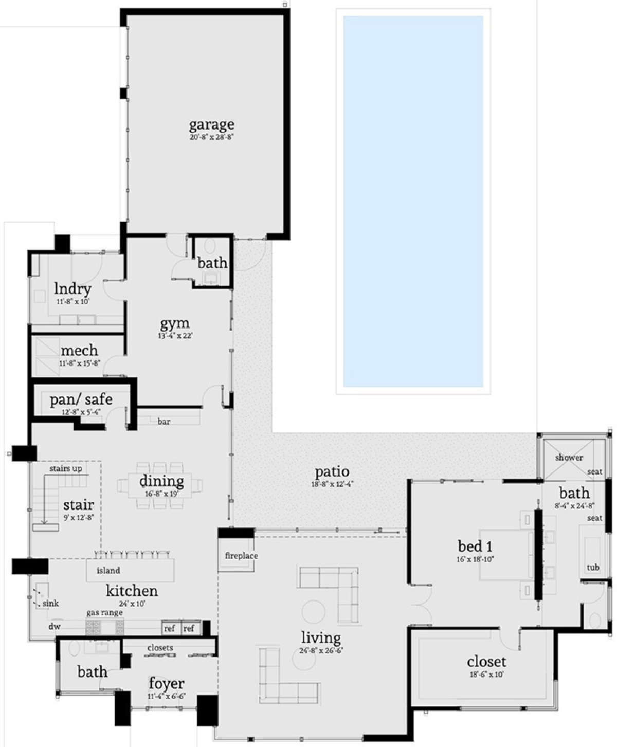 Main Floor for House Plan #028-00146