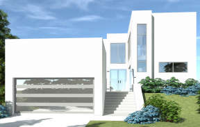 Modern House Plan #028-00148 Elevation Photo