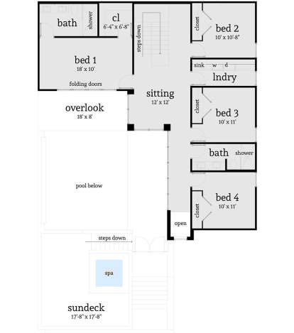 Second Floor for House Plan #028-00148