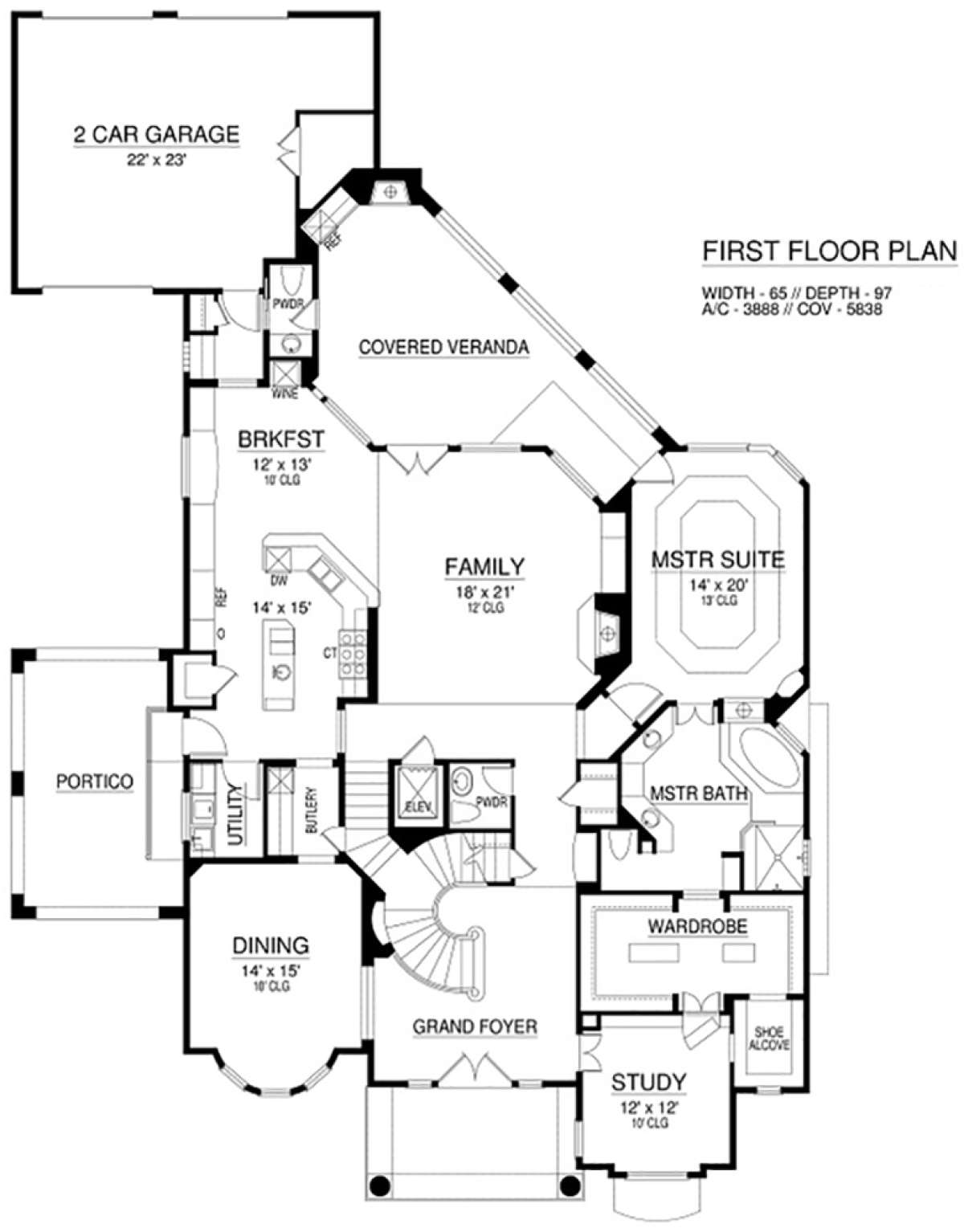 Main Floor for House Plan #5445-00334