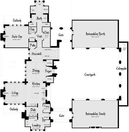 Main Floor for House Plan #028-00150