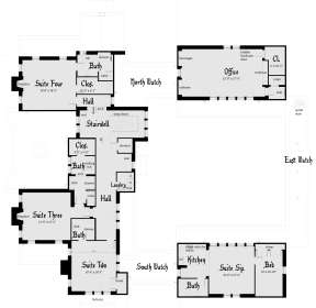 Second Floor for House Plan #028-00150