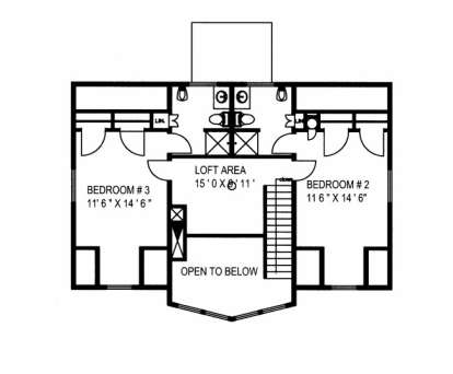 Second Floor for House Plan #039-00520