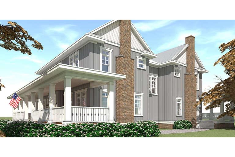 Country House Plan #028-00151 Elevation Photo