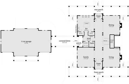 Main Floor for House Plan #028-00151