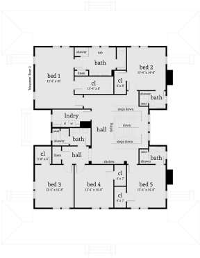 Second Floor for House Plan #028-00151