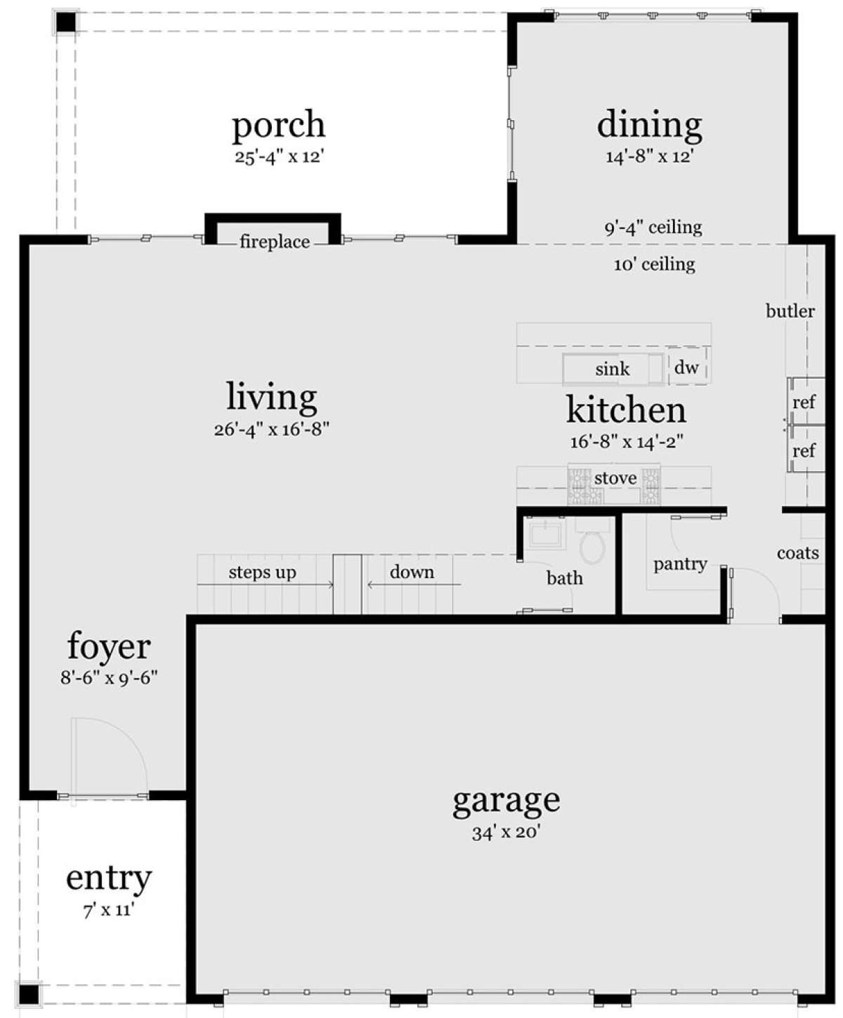 Main Floor for House Plan #028-00152