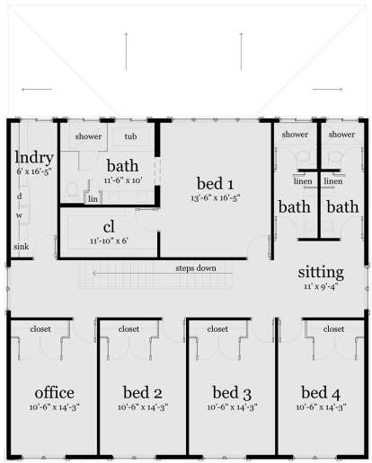 Second Floor for House Plan #028-00152