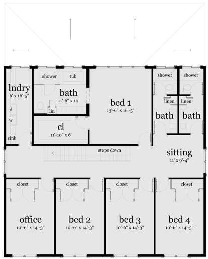 Second Floor for House Plan #028-00152