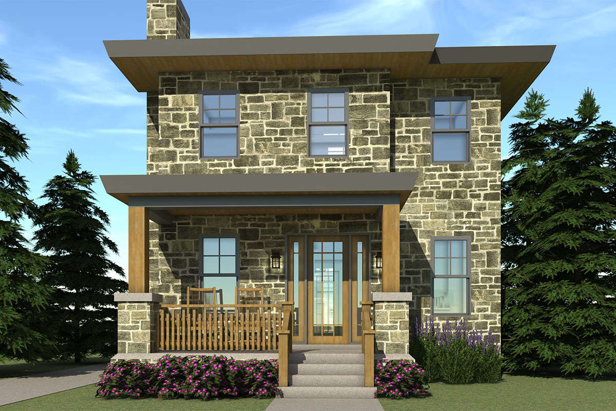 Craftsman House Plan #028-00154 Elevation Photo