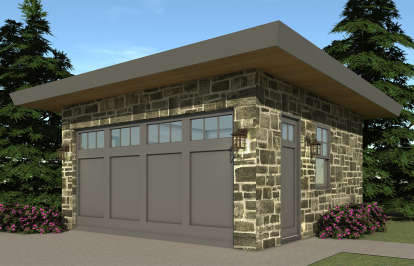 Narrow Lot House Plan #028-00154 Elevation Photo