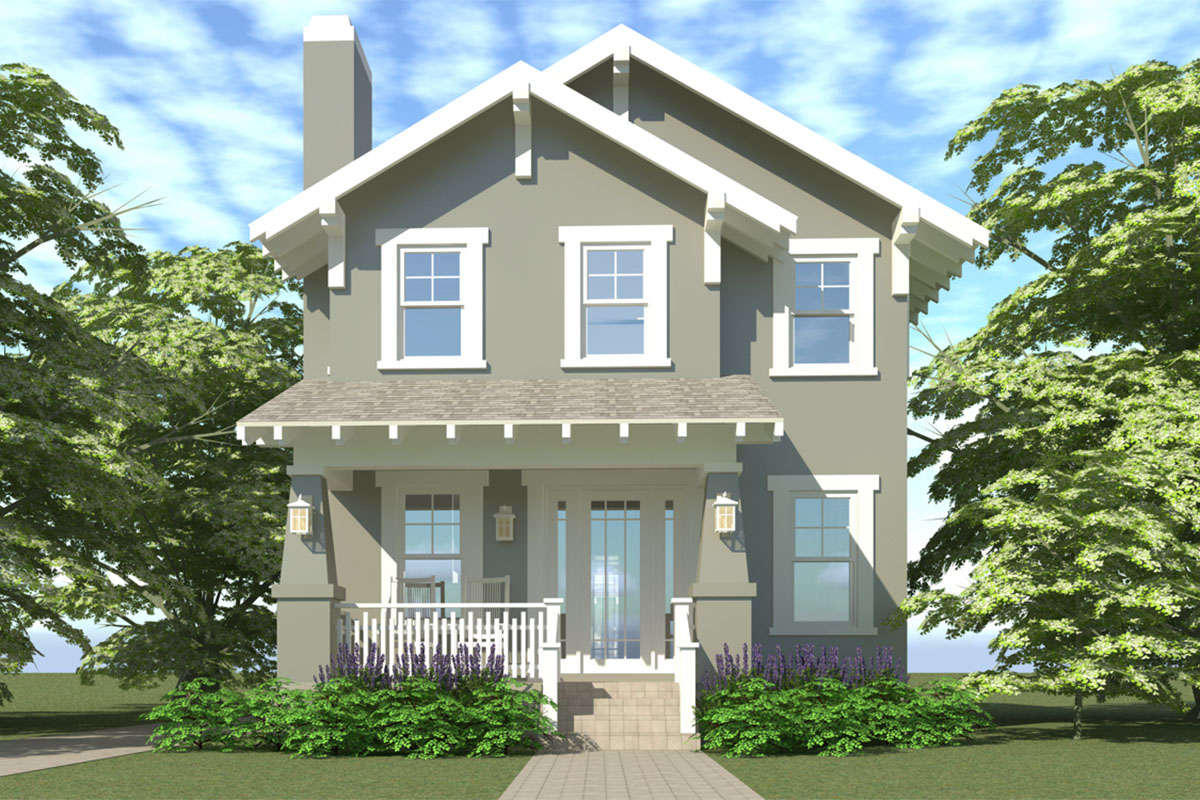 Craftsman House Plan #028-00155 Elevation Photo