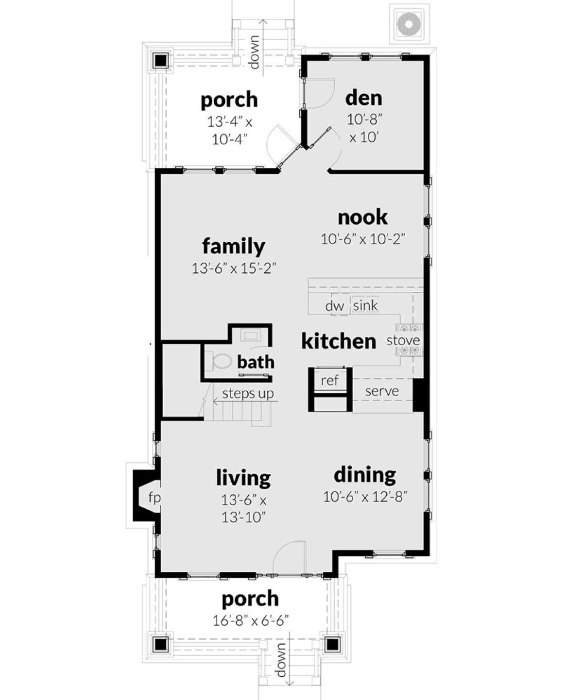 Main Floor for House Plan #028-00155