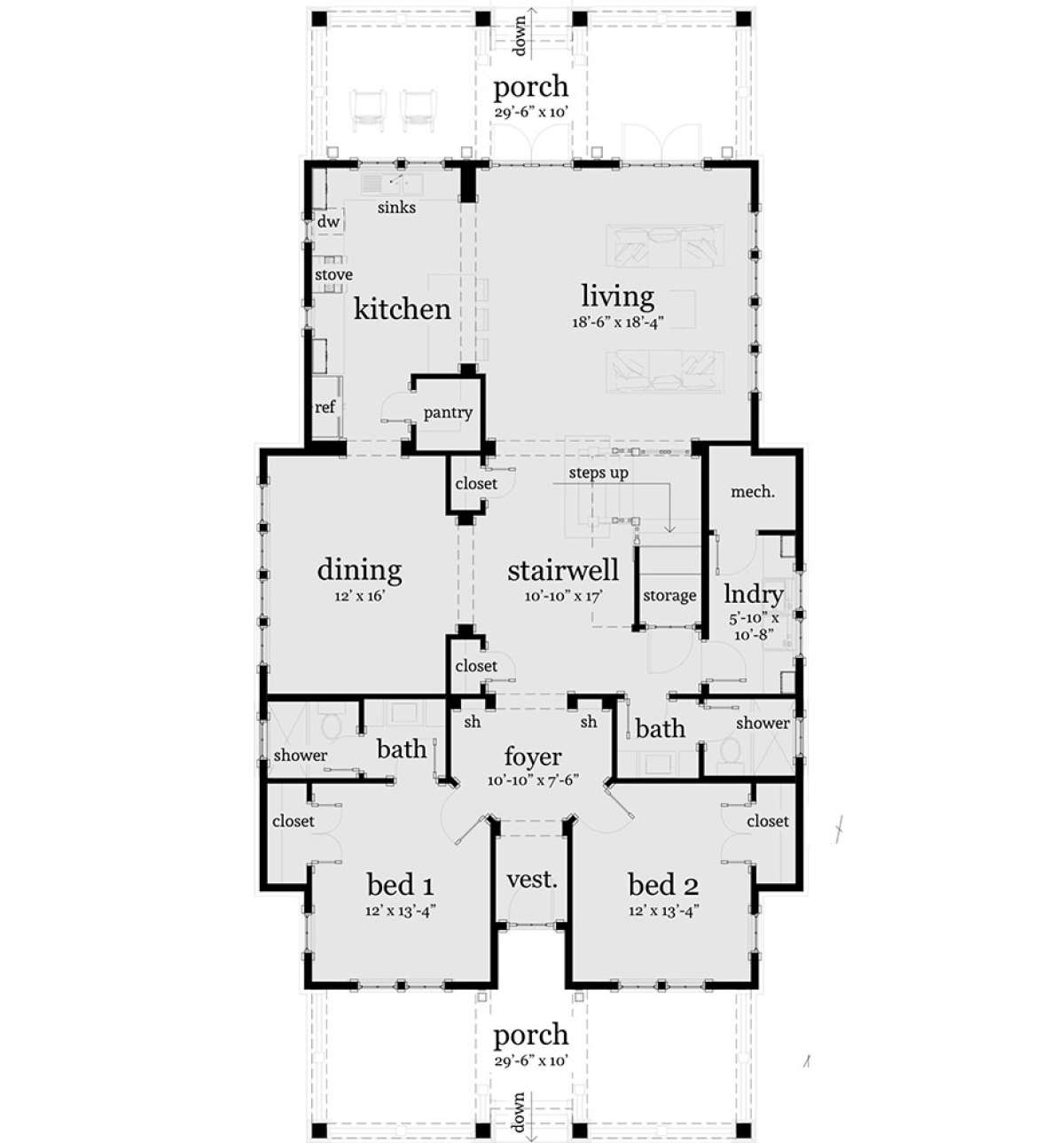 Main Floor for House Plan #028-00156