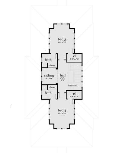 Second Floor for House Plan #028-00156