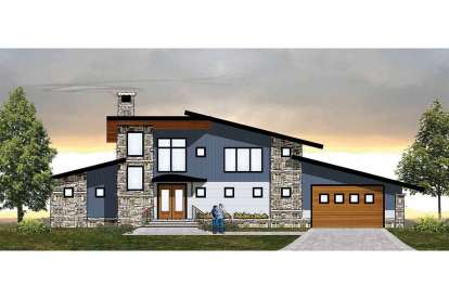 Contemporary House Plan #8504-00124 Elevation Photo