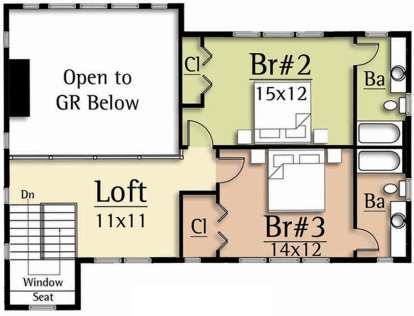 Second Floor for House Plan #8504-00124