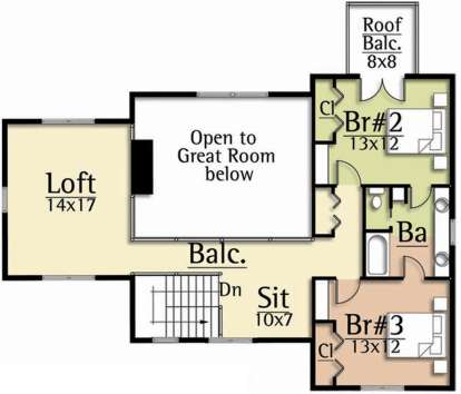 Second Floor for House Plan #8504-00125