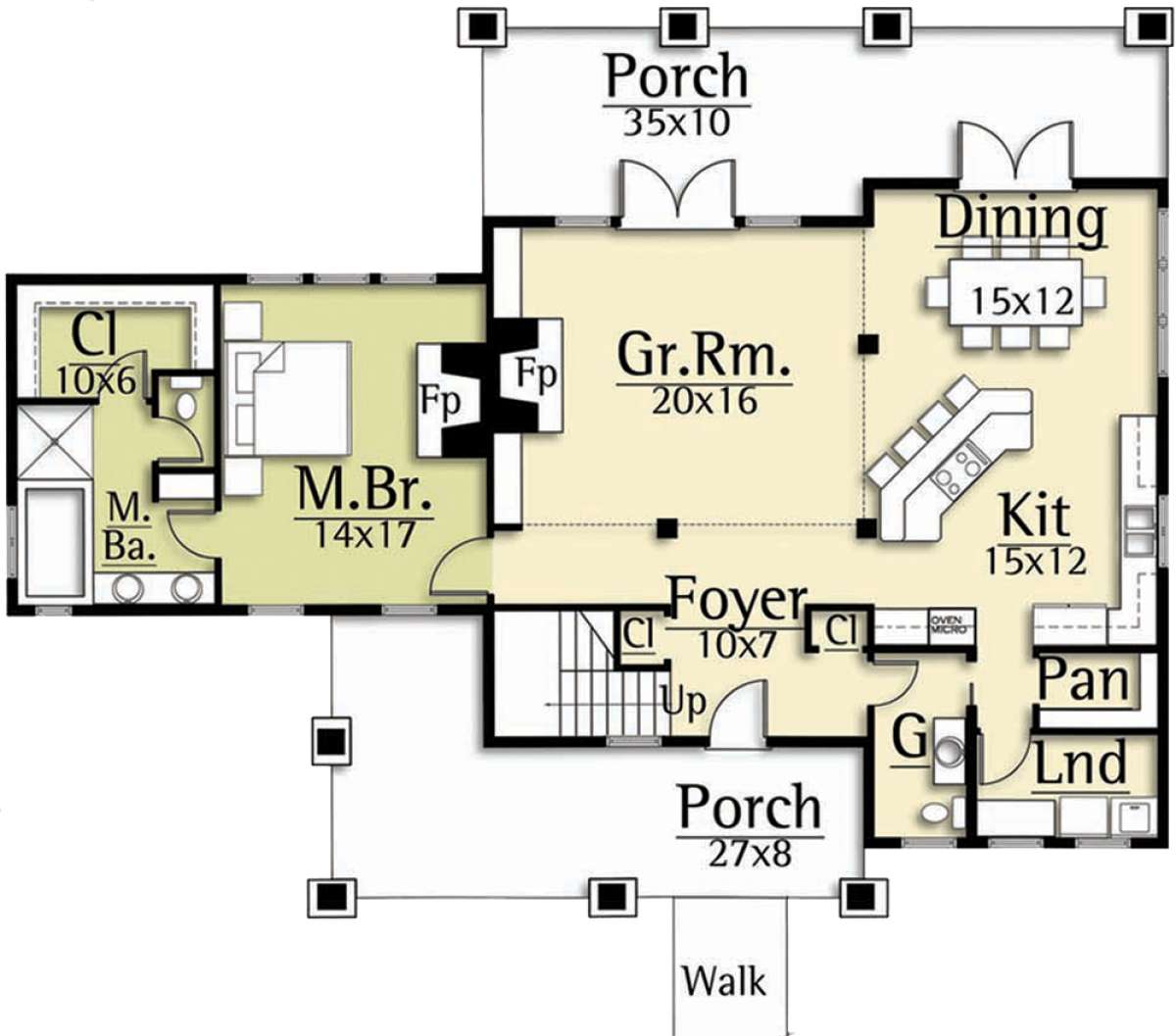 Main Floor  for House Plan #8504-00126