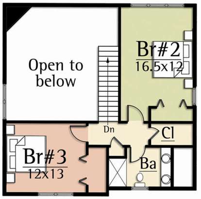 Second Floor for House Plan #8504-00127