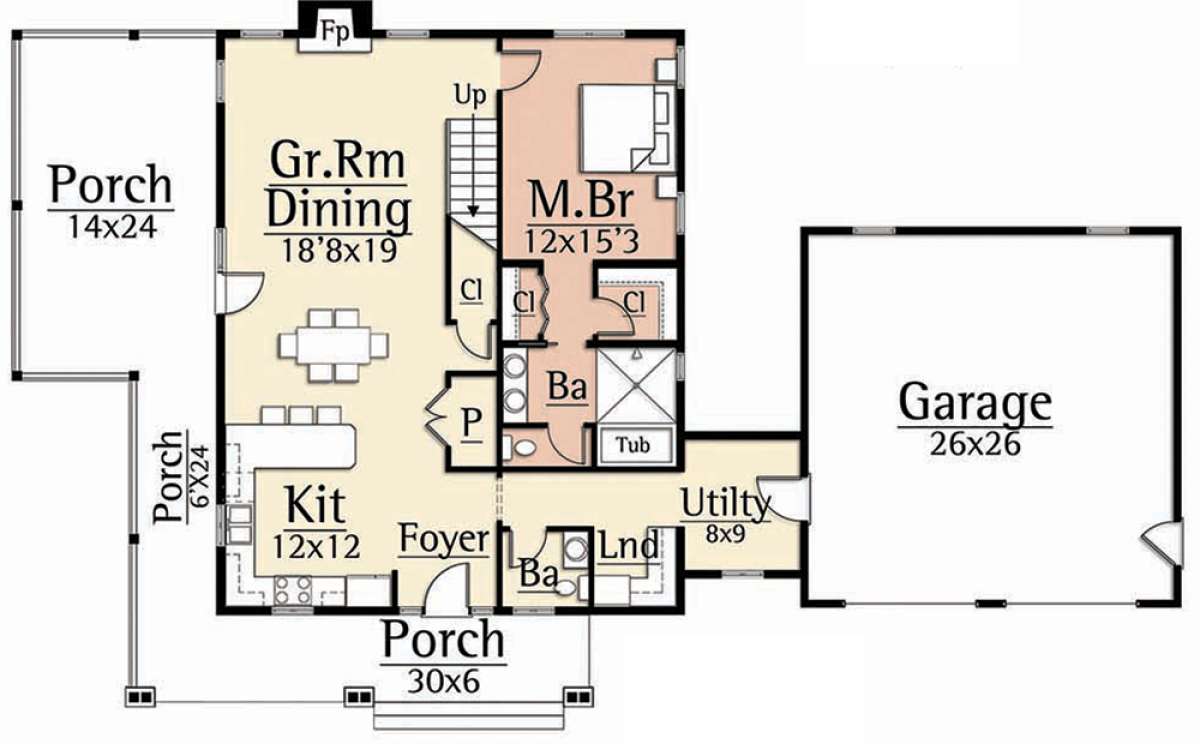 Main Floor  for House Plan #8504-00128