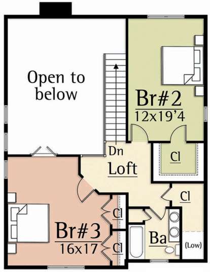 Second Floor for House Plan #8504-00128