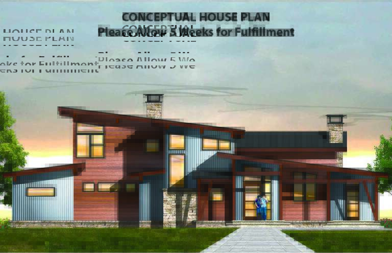 Contemporary House Plan #8504-00130 Elevation Photo