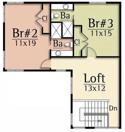 Second Floor for House Plan #8504-00130