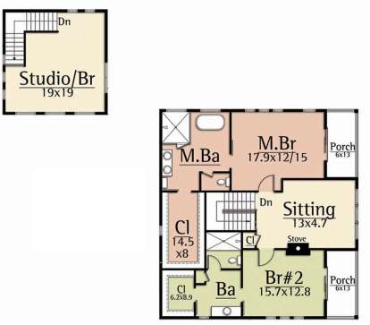 Second Floor for House Plan #8504-00131