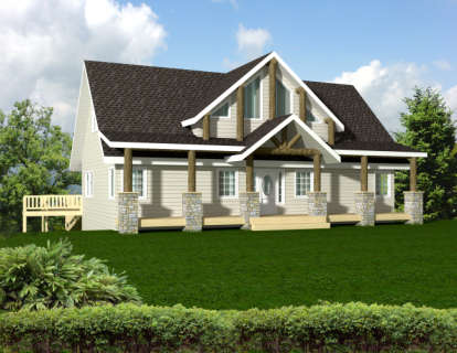 Northwest House Plan #039-00522 Elevation Photo