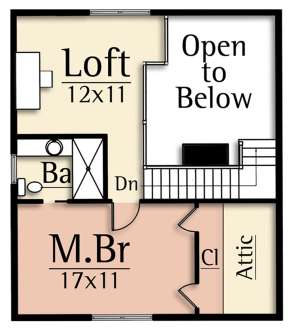 Second Floor for House Plan #8504-00134