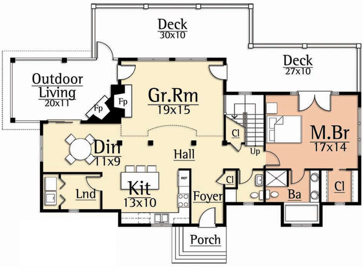 Main Floor  for House Plan #8504-00136