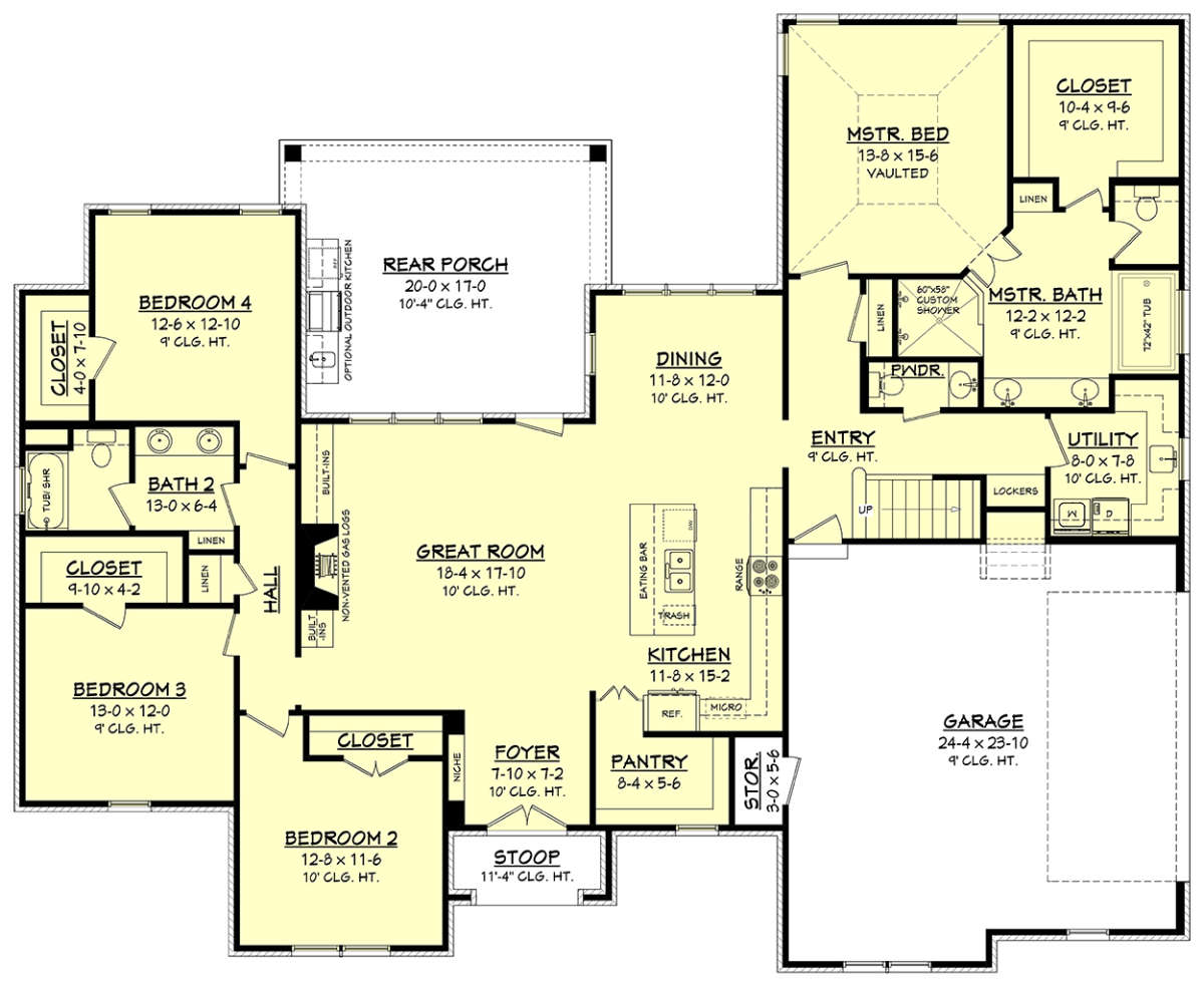 Main Floor for House Plan #041-00173