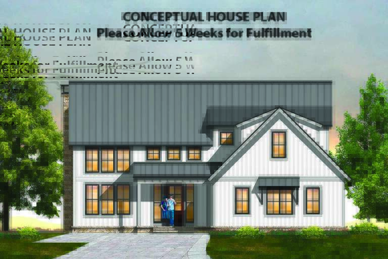 Modern Farmhouse House Plan #8504-00140 Elevation Photo