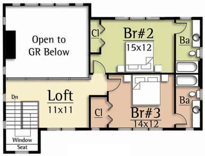Second Floor for House Plan #8504-00141