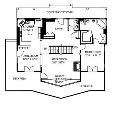 First Floor for House Plan #039-00523