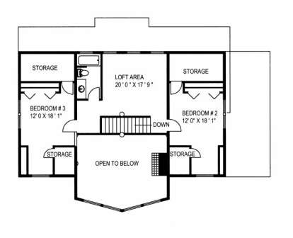 Second Floor for House Plan #039-00523