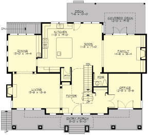 Main Floor  for House Plan #341-00305