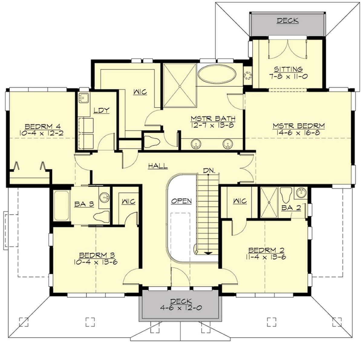 Second Floor for House Plan #341-00305