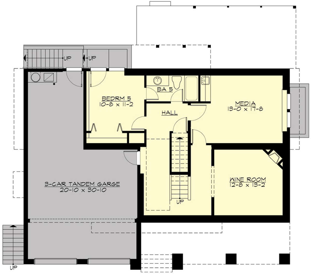 Basement/Garage for House Plan #341-00305