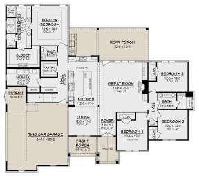 Main Floor for House Plan #041-00174