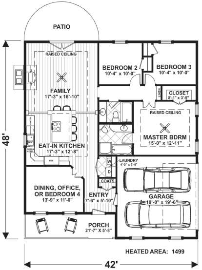 Main Floor  for House Plan #036-00250