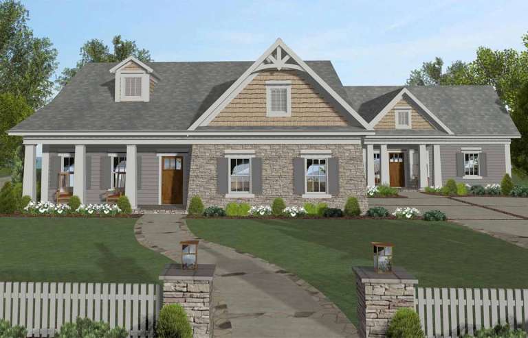 Ranch House Plan #036-00251 Elevation Photo