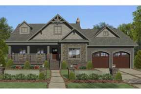 Craftsman House Plan #036-00252 Elevation Photo
