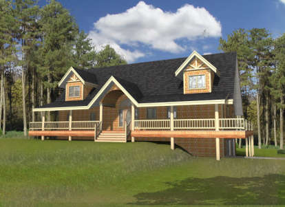 Northwest House Plan #039-00524 Elevation Photo