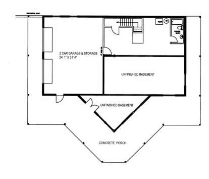 Basement Floor for House Plan #039-00524