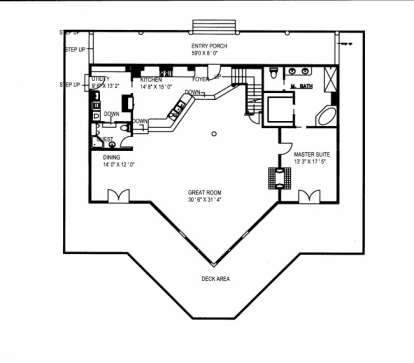 First Floor for House Plan #039-00524